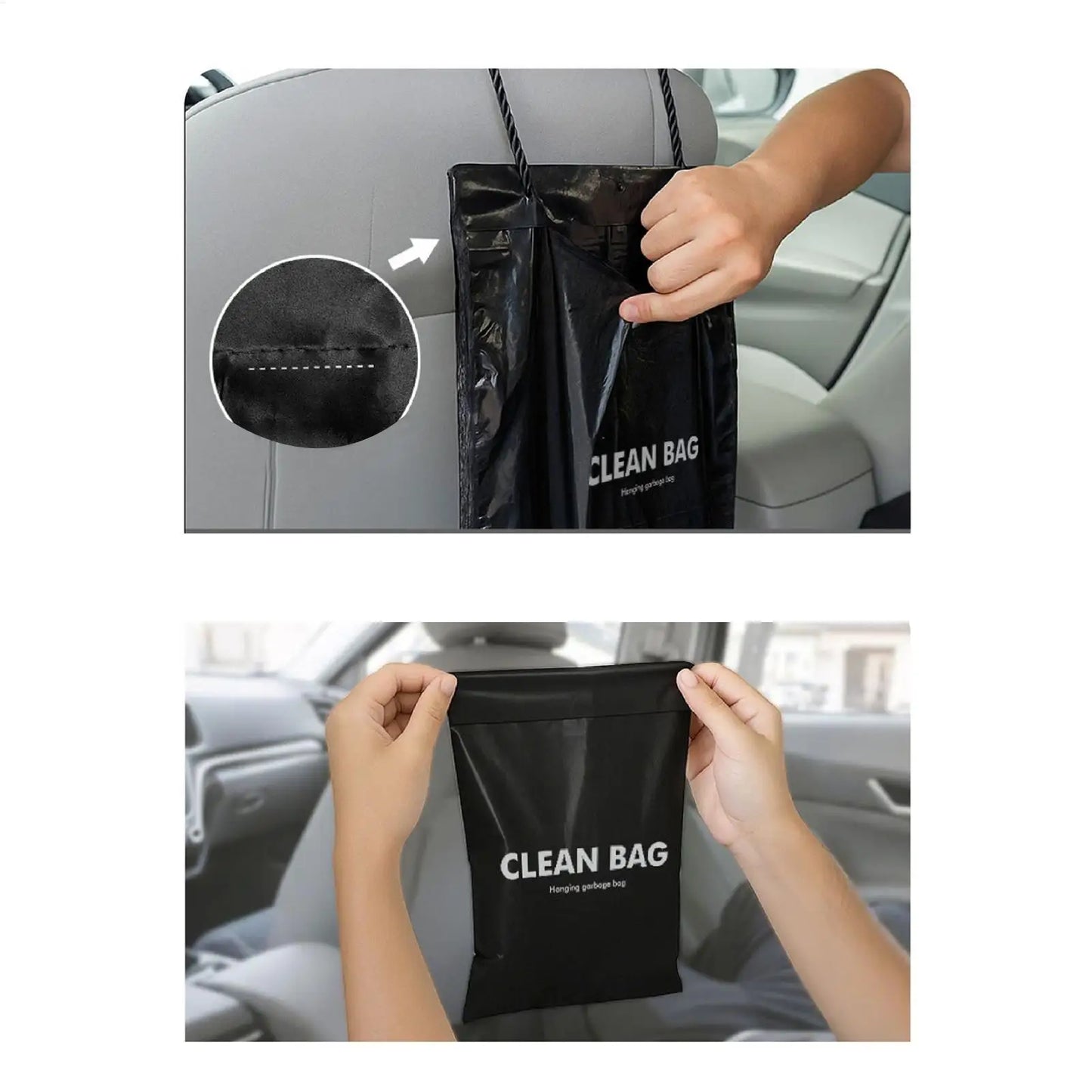 50Pcs Hanging Car Trash Bag Disposable  Car Hanging Trash Bag Portable Storage Case Portable Universal Vehicle Trash Bags