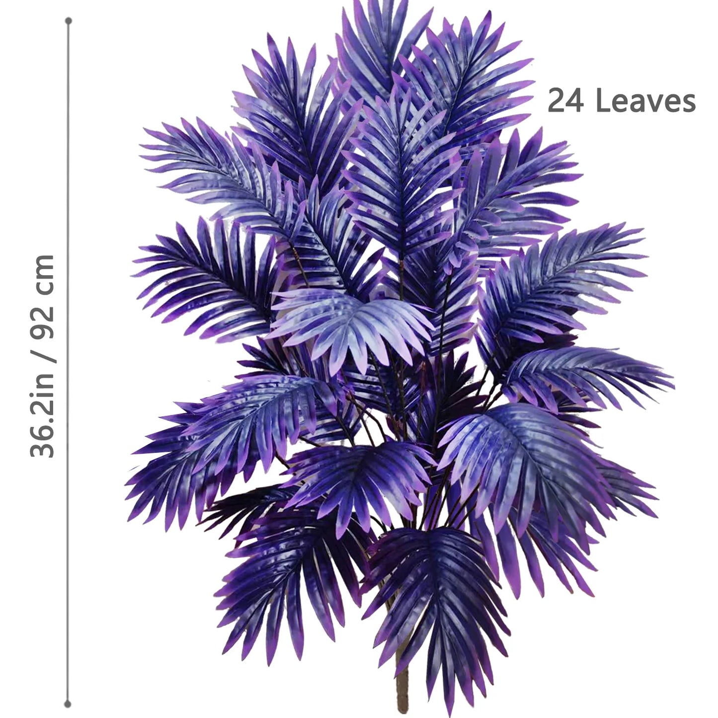 52-145cm  Artificial Palm Tree Tropical Fake Plant Green Plastic Palm Leaf Branches Suitable for Home Garden Decoration