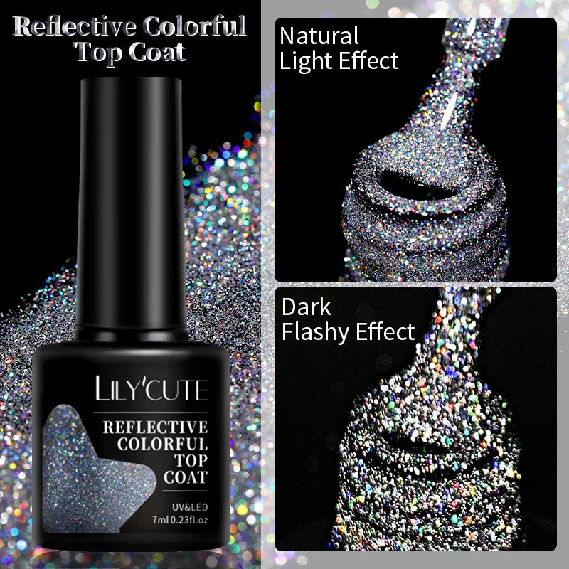 LILYCUTE 7ml 9D Cat Magnetic Gel Nail Polish Iridescent Magnet Semi