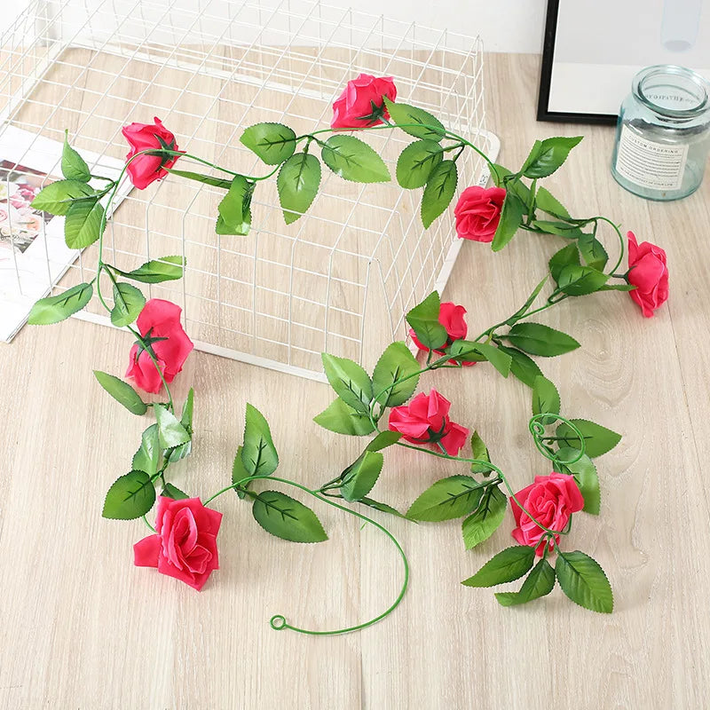 7ft 2m Flower String Artificial Wisteria Vine Garland Plants Foliage Outdoor Home Trailing Flower Fake Flower Hanging Wall Decor