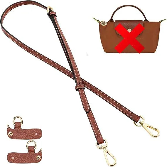 Mini Bags Leather Shoulder Strap Kit Fit For Longchamp Mini Pouch Adjustable Crossbody Small Bag Accessories