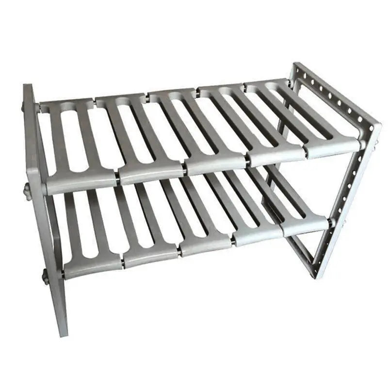 Under Sink Organizer 2-Tier Expandable Cabinet Shelf With 10 Removable Panels For  Bathroom Storage,Expand Holder  Shelf Organis