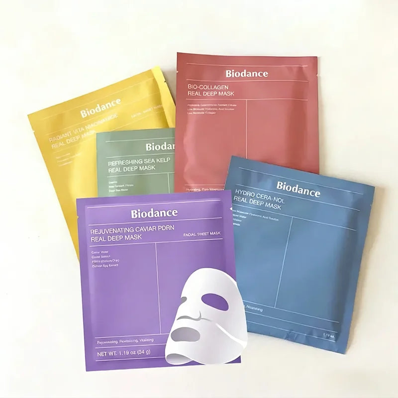 Korean Bio-Collagen Moisturizing Gel Mask Retinol Firming Enhance Skin Elasticity Shrink Pores Barrier Repair Facial Glowing