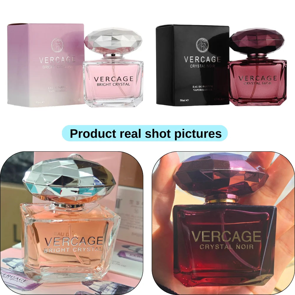 Osmanthus, Peony and Pomegranate Fragrance Perfume for Women - Crystal Diamond Series, Light and Elegant Scent parfum 50ml
