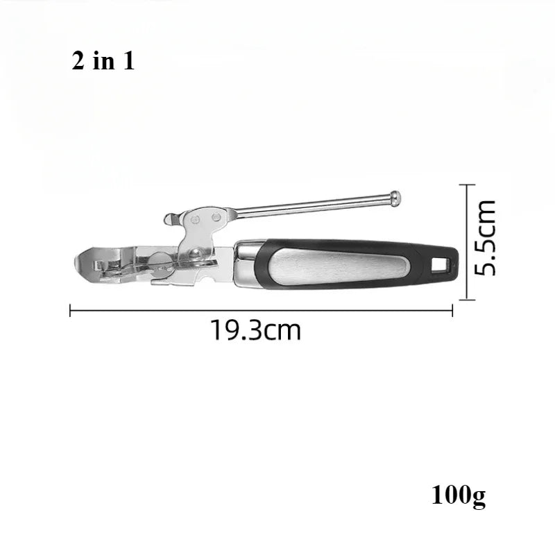 Professional Iron Manual Can Opener Multifunctional Stainless Steel Beer Handle Can Opener Kitchen Gadgets Bottle Openers Jar