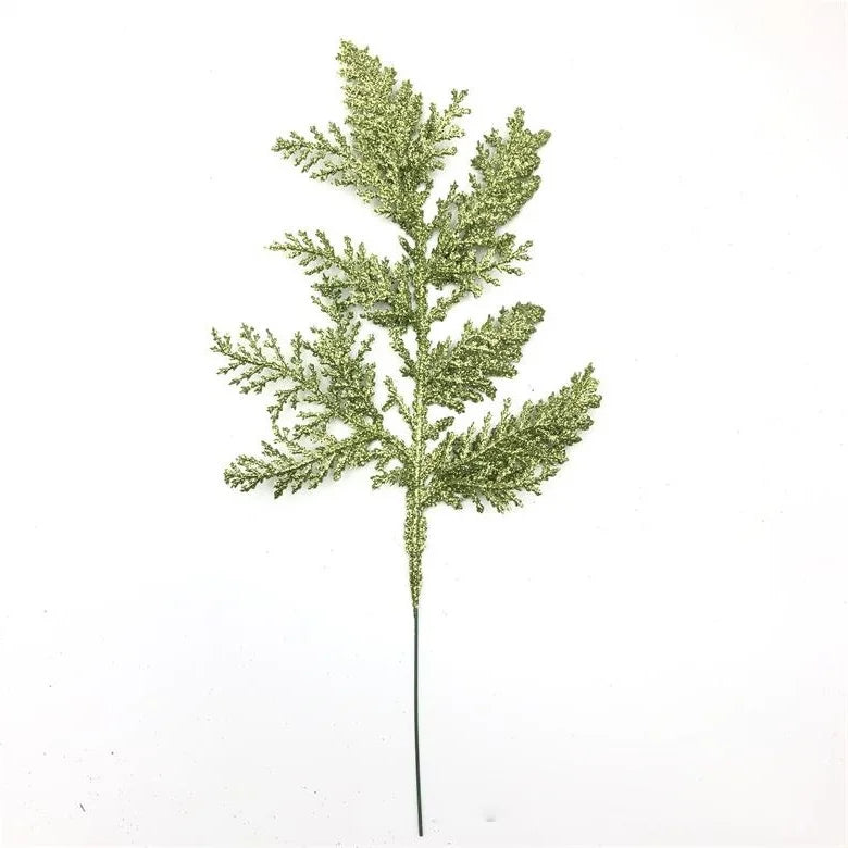 10/20Pcs Glitter Artificial Leaves Bundle Xmas Christmas Tree Decoration Vase Arrangement Home Party DIY Floral Garland Decor