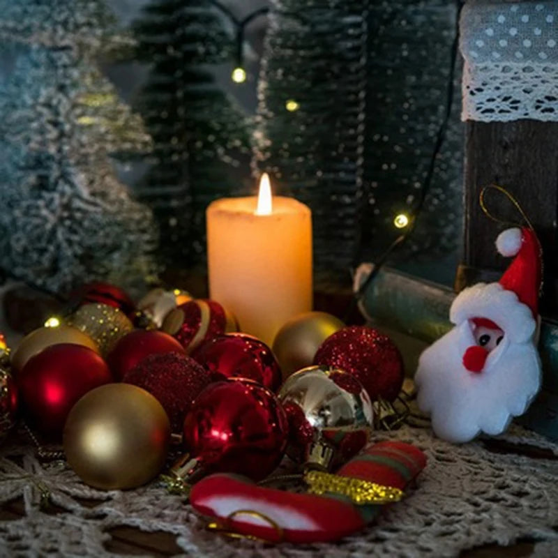 50Pcs Christmas Tree Decorations Balls Bauble Xmas Party Hanging Ball Ornaments Christmas For Home New Year Gift
