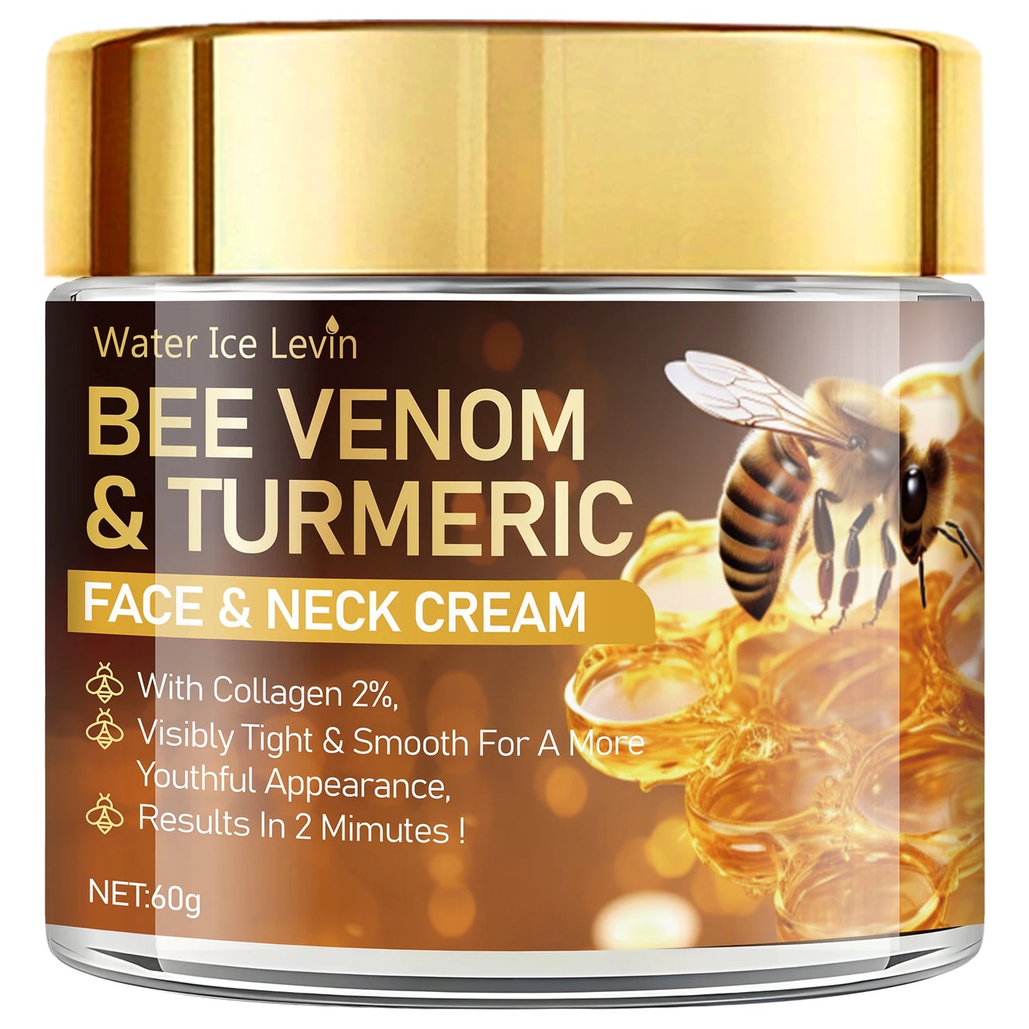 Bee Venom Instant Facial Lifting Cream Tightens and Lifts Sagging Skin, Smoothing the Skin |   Alcohol-Free, Contains Hyaluronic Acid, Suitable for All Skin Types