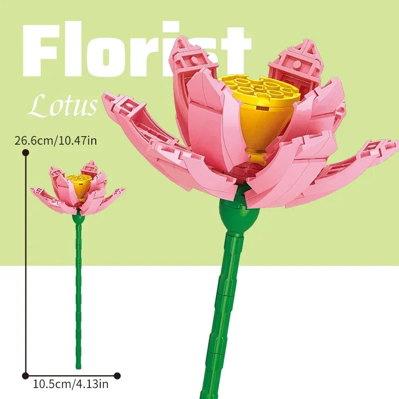 DIY Flower Building Block Bouquet