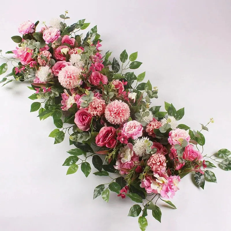 Luxury White Rose Flower Row