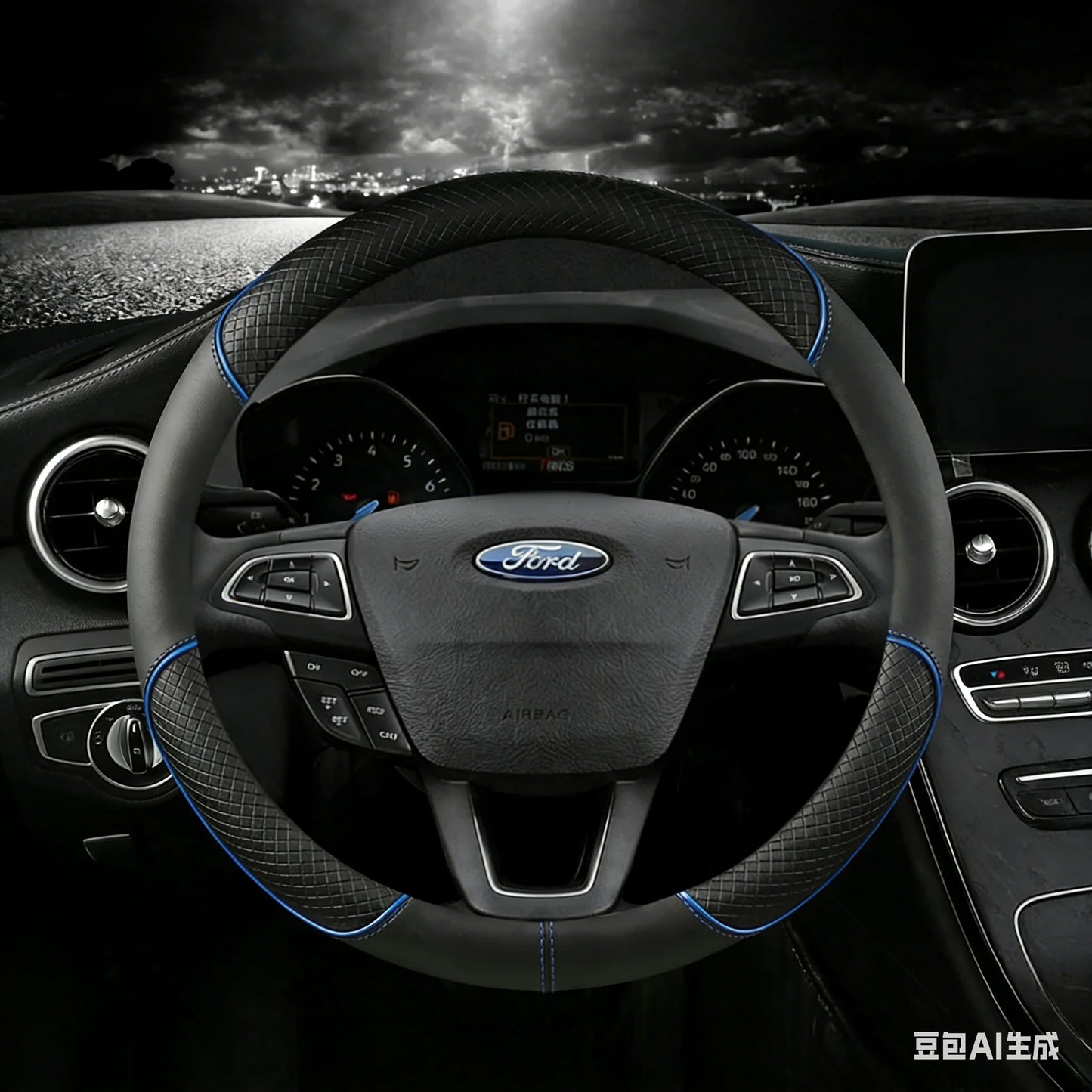 Car Steering Wheel Cover For Ford Fiesta 2000-2020 MK7 4 5 6 Leather Anti-slip Auto Accessories