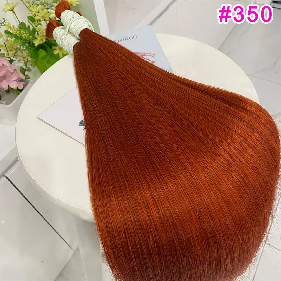No Weft Straight Bulk Braiding Hair 100% Brazilian Virgin Remy Human Hair Extensions 50g 100g Blonde 1B Color Natural Hairpiece
