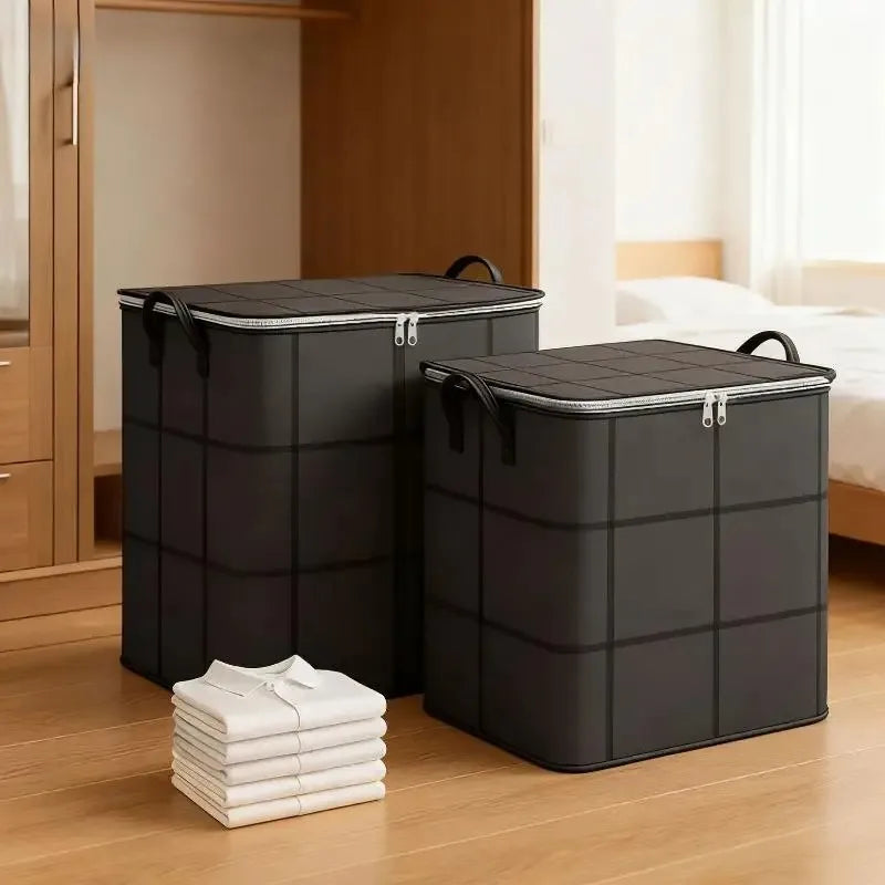 1PCS Large Capacity Foldable Storage Organizer Bag Sturdy for Clothes Bedding Blankets Home Organization Solution