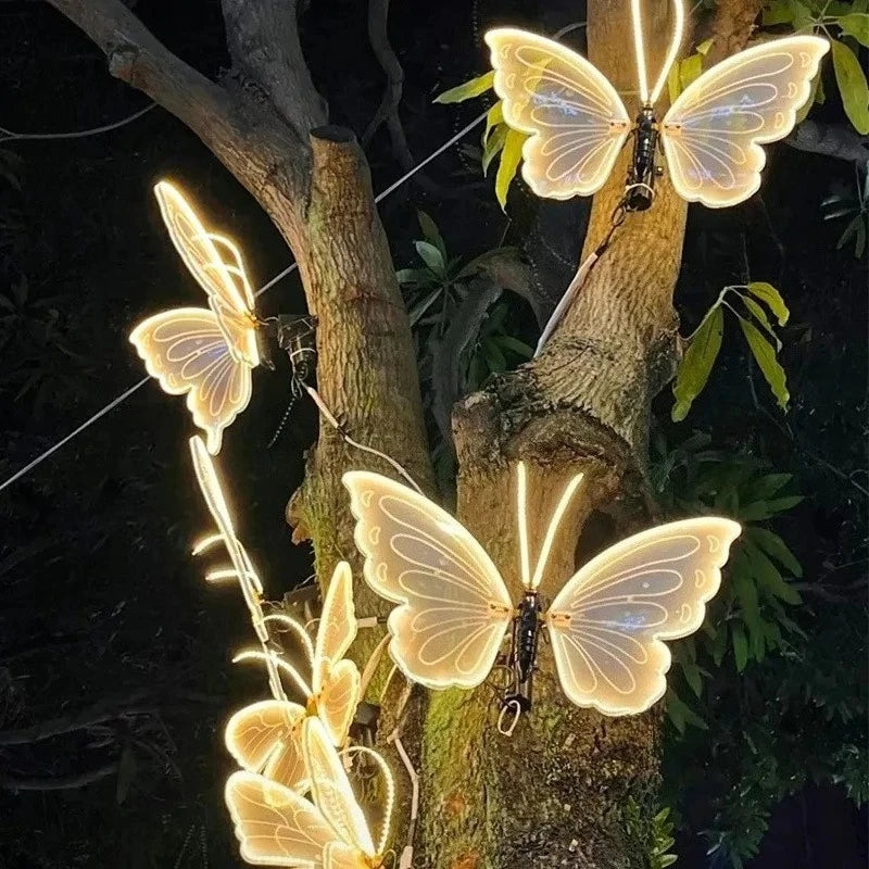 Butterfly Lights LED Butterflies with Movement Dynamic Static Butterfly Lights for Outdoor Wedding Party Christmas Decorations