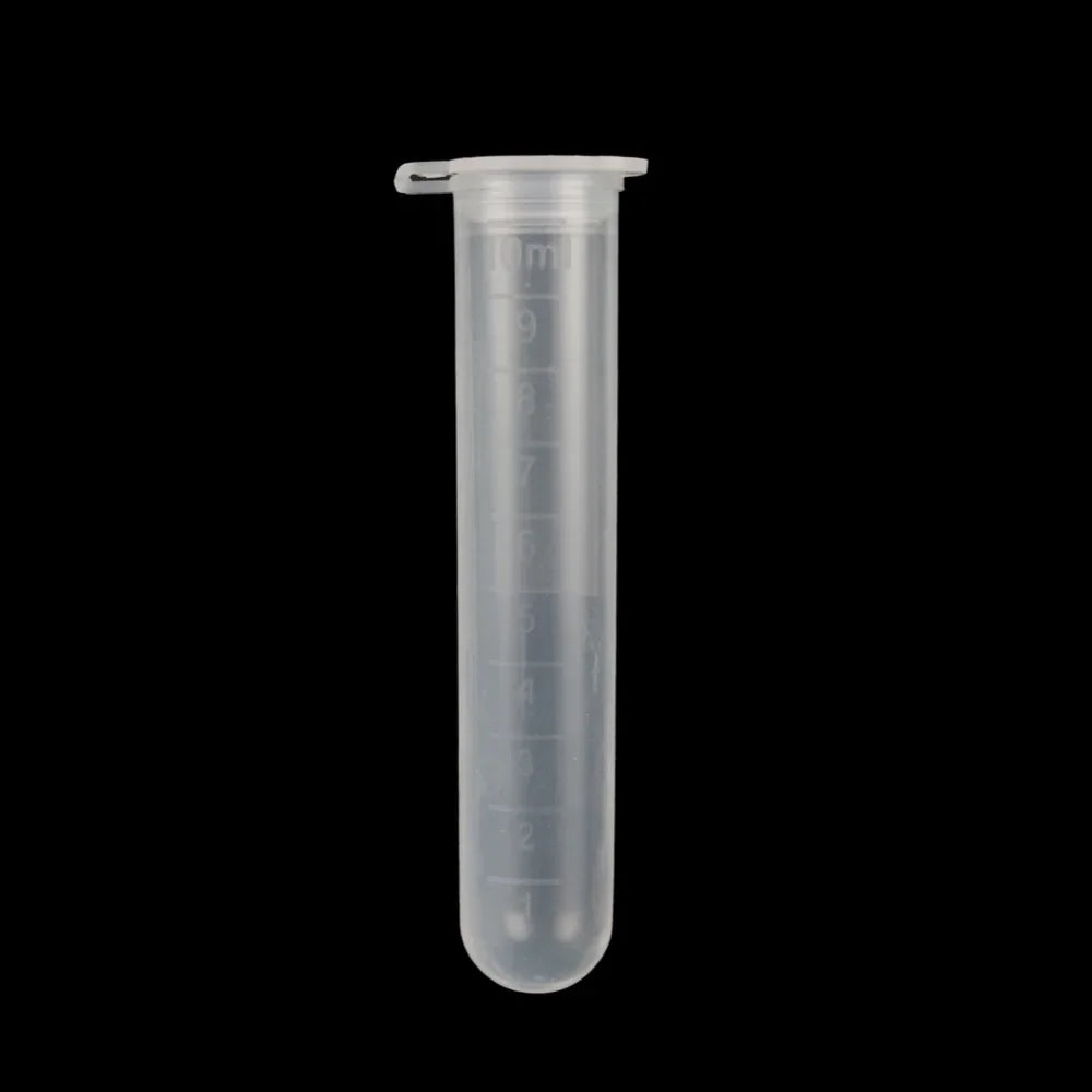 10Pcs Centrifugal Test Tube 10ml Snap Cap Round Bottom Centrifuge Tube Vial Sample Container Specimen Tube Laboratory Supplies