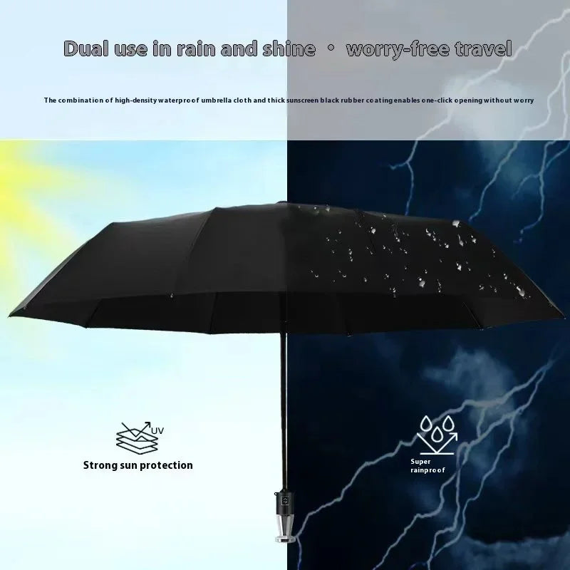 For Lancia Logo Kappa Delta 3 Ypsilon Musa Voyager Lybra Car Automatic Folding Windproof Sunshade Umbrella Auto Accessories