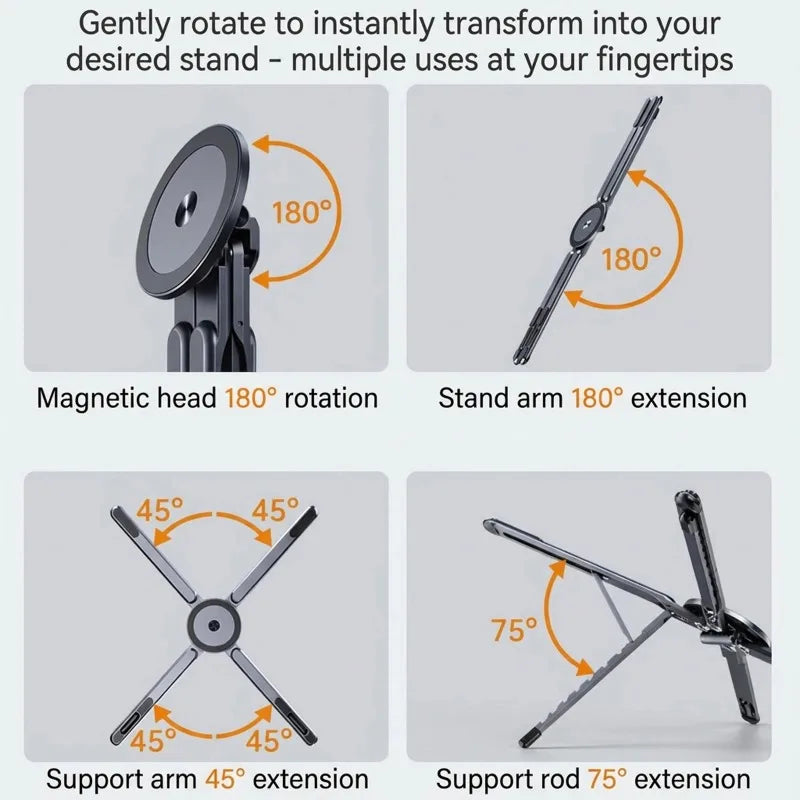 Adjustable Foldable Laptop Stand Holder Cell Phone Portable ABS Plastic Notebook Holder Desktop Riser for MacBook IPad Tablet