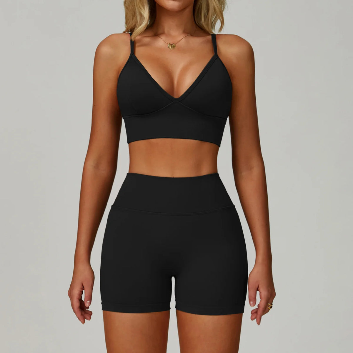 2/3PCS Seamless Yoga Set Gym Workout Athletic Wear Women Legging Fitness Bra Crop Top Long Sleeve Sports Shorts Activewear XP272
