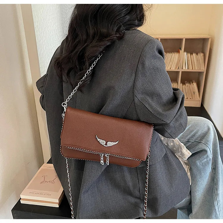 2026 New French Shoulder Bags Classic Fashionable and Versatile Chain Retro Luxury Cross-body Messenger Bag for Women