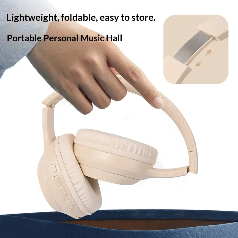 Lenovo Bluetooth 5.3 Earphones Over-ear Foldable Computer Wireless Headphone