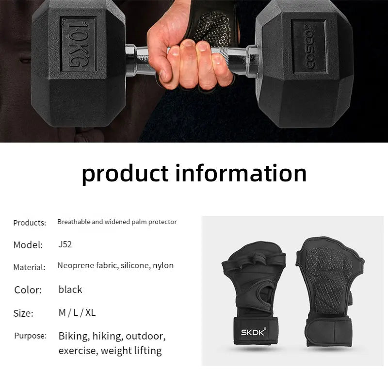 2PC/1pair GOUNOD Training Sport Gloves Workout Gloves Fitness BodyBuilding Weightlifting Gym Hand Wrist Palm Protector Gloves