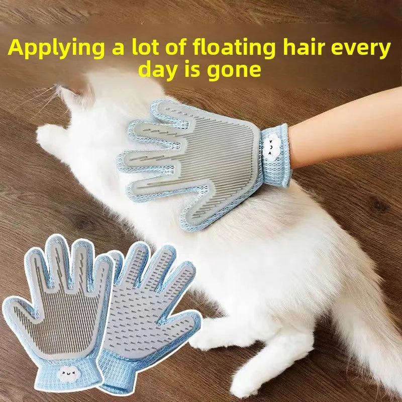Pet Grooming Double-sided Gloves Cute Cloud Shaped Design Hairbrush Removal Cat Grooming Hair Removal Pet Cleaning Hound Glove