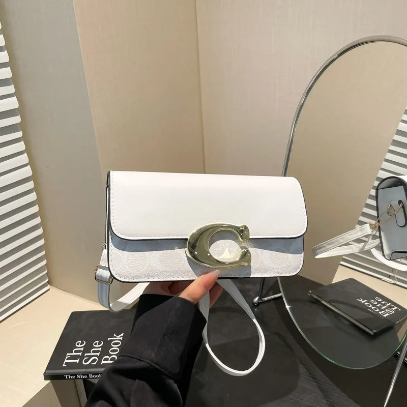 New Bag Women's New Versatile Small Square Bag Fashion Design Retro Tofu Bag High-grade Texture Shoulder Messenger Bag