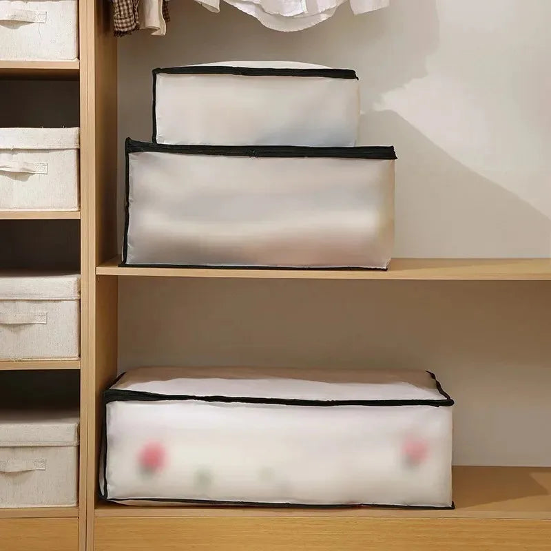1-2Pcs Underbed Storage Bag Foldable Large Capacity Waterproof Dustproof Clothes Quilt Blanket Wardrobe Closet Organizer