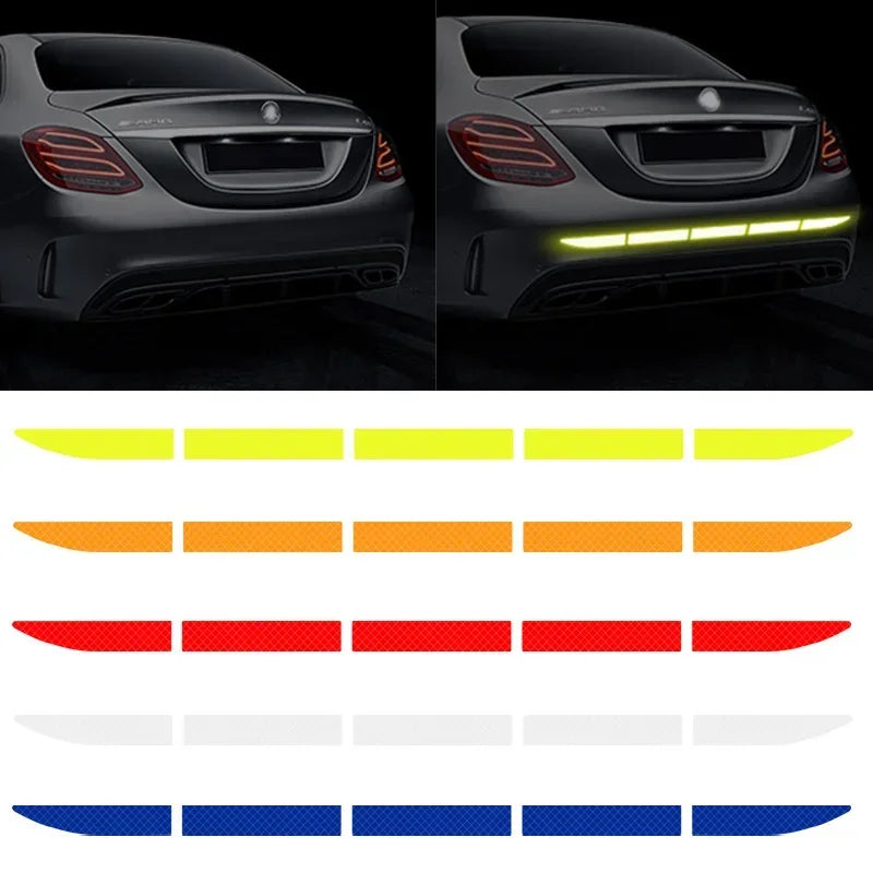 90cm Car Trunk Reflective Sticker Warning Safety Tape Anti Collision Warning Stickers Night Safety Driving Car Decor Accessories