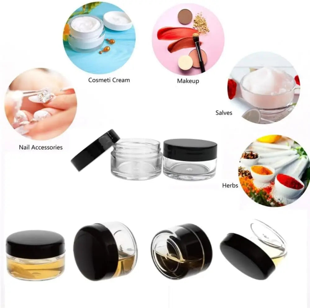 10 Gram 5/10/15/20/30/50Pcs Sample Jars Cosmetic Acrylic Pots Leak Proof Mini Storage Bottle Empty Containers Creams Make-Up