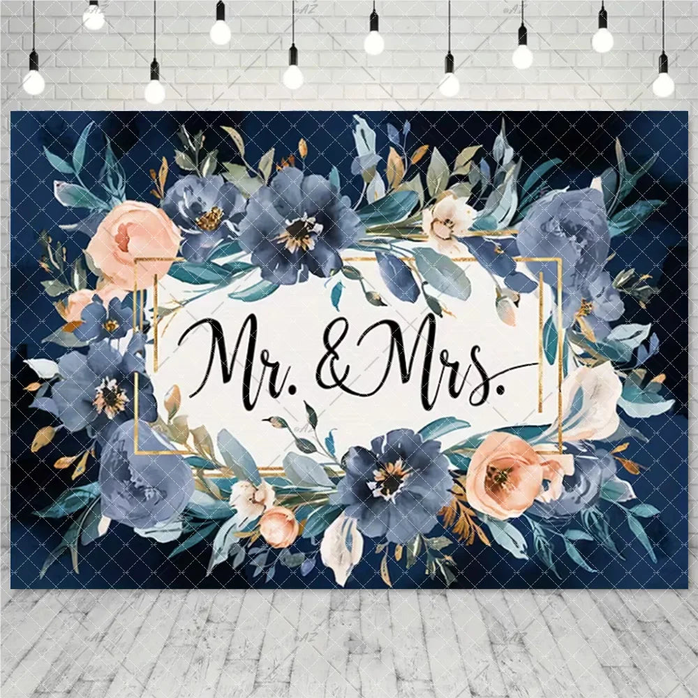 Wedding Party Decoration Photography Background Mr. and Ms. Flower Wall Wedding Ceremony Supplies Backdrop Exhibition Hall Props