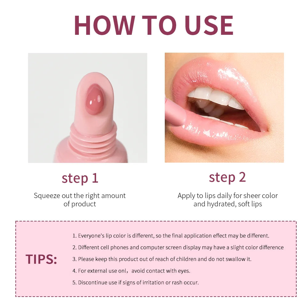Lip Gross Treatment Moisturizing 10ml Peptide Lip Mask Gel To Remove Dead Skin Lipstick Base Lip Cream Women Lip Care Mask
