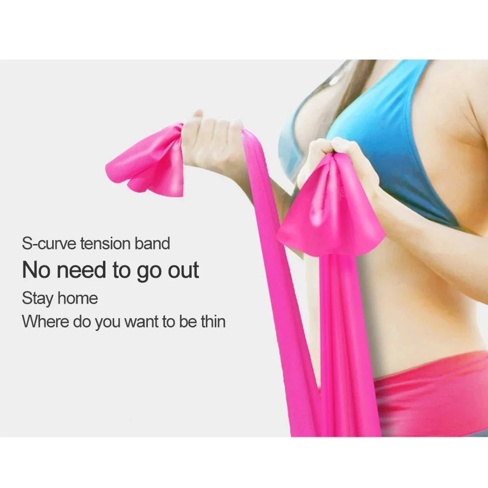 Yoga Elastic Bands Portable Pilates Hip Circle Expander Bands Latex Tension Gym Family Strength Training Resistance Belt
