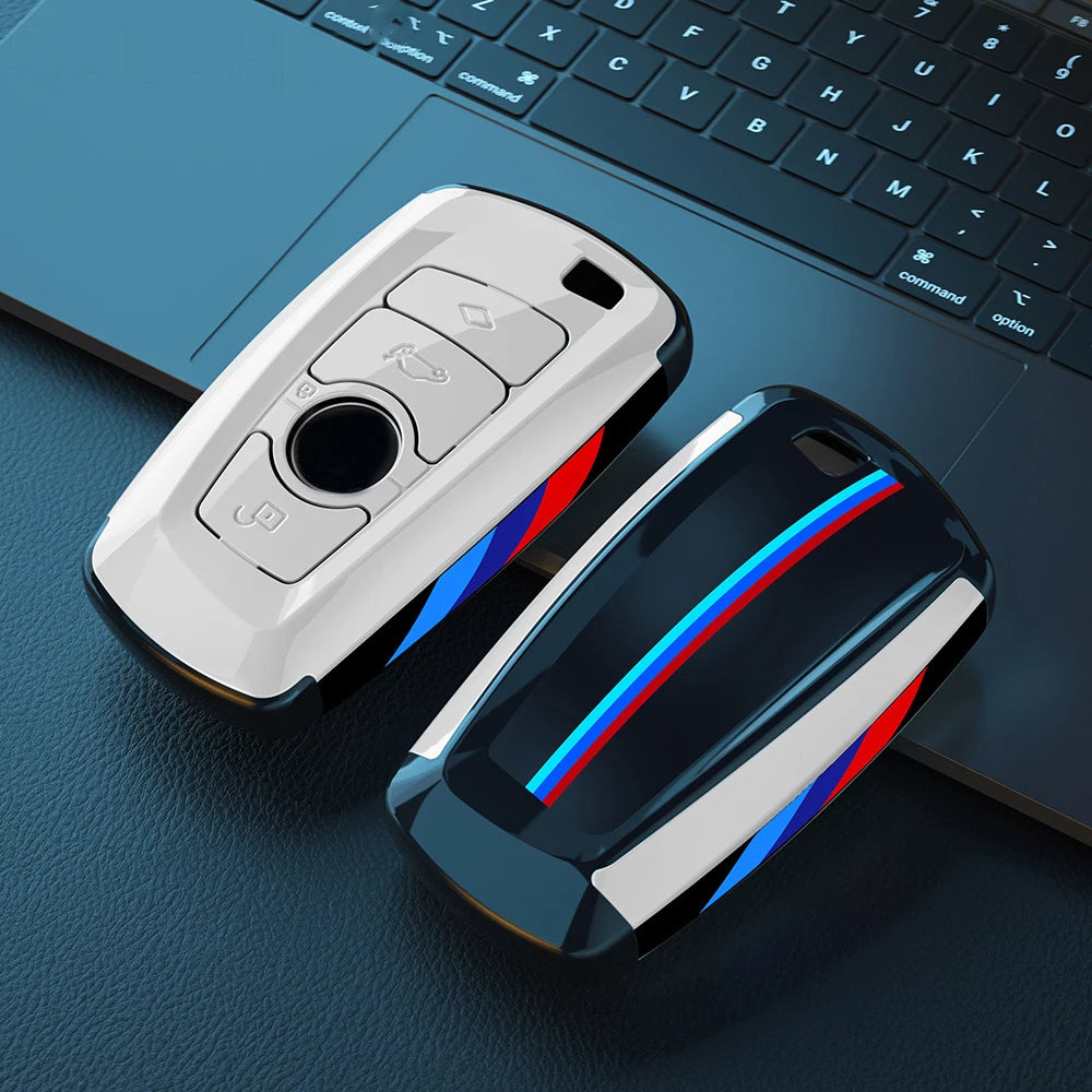 Carbon Sporty ABS Car Key Cover Case Holder Shell Bag For F30 F20 M3 M5 F10 F18 F22 F01 X3 X4 F06 F02 Keychain Accessories