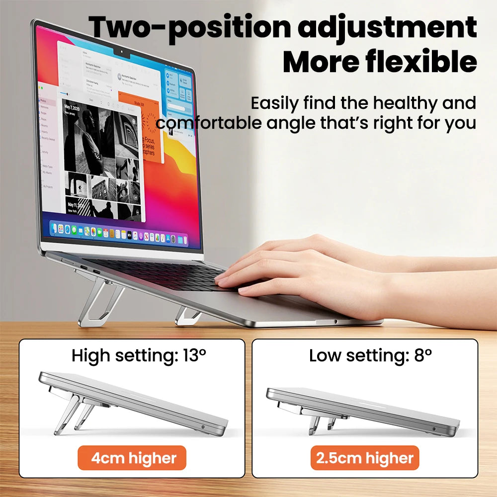 Mini Adjustable Laptop Stand Ultra-thin Folding Portable Holder for MacBook Xiaomi Notebook Cooling Keyboard Support