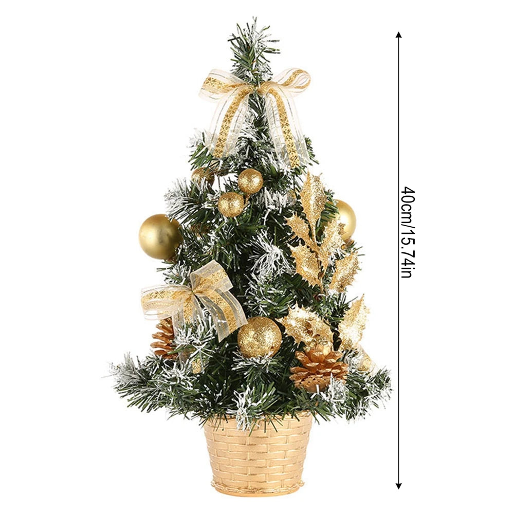 Table Mini Christmas Tree Decorations Children Home Bedroom Party 15/20/30/40cm Artificial Christmas Tree New Year Navidad Gift