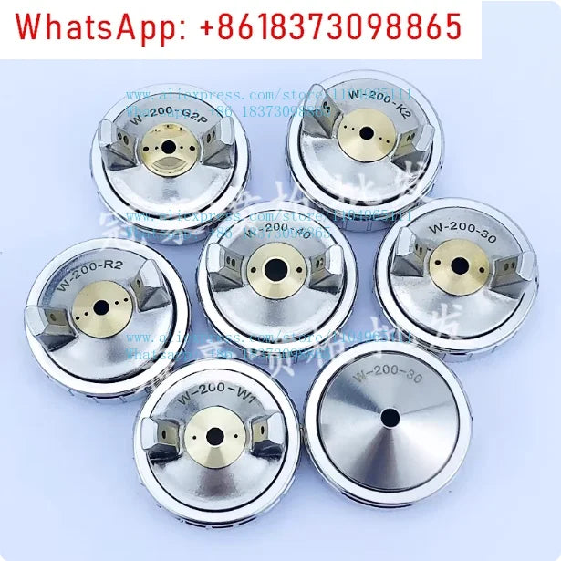 1PCS WA-200 automatic spray gun accessories W-200-G2P/K2/R2/W1/W2/30/40 atomizing cap w200 needle nozzle