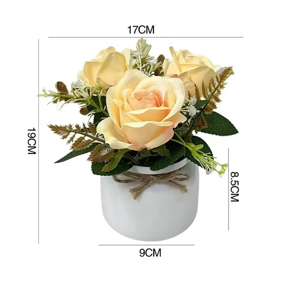 3 Simulated Roses, Potted Plants, Wedding Photos, Photography, Decoration, Fake Flowers, Outdoor Courtyard, Balcony