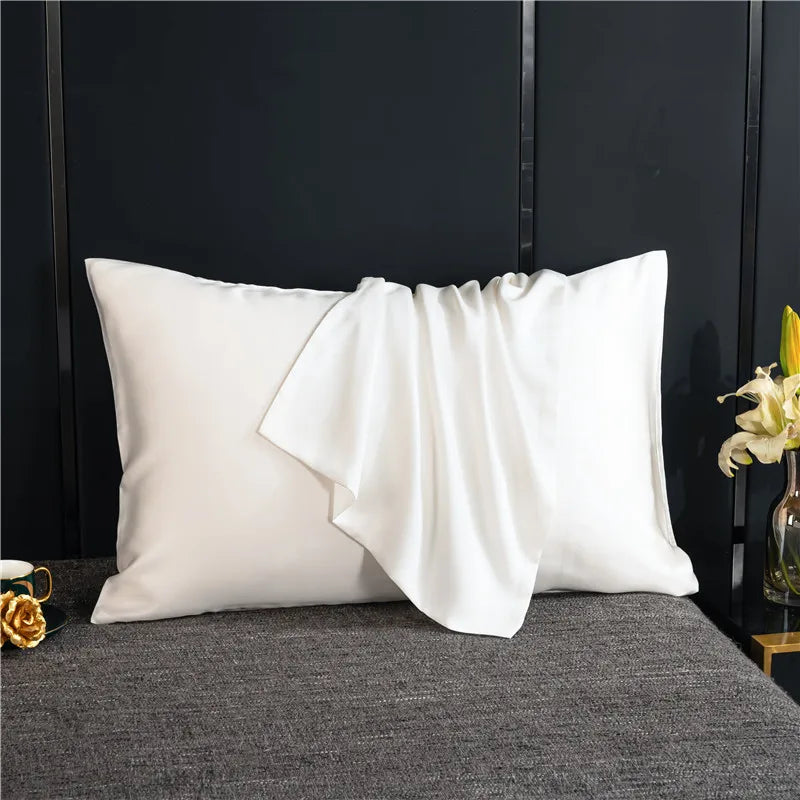 Natural Mulberry Silk Pillowcase Solid Color Envelope Pillow Case Bedding Sleeping Pillow Cover 50X70 Pillow Case Cover