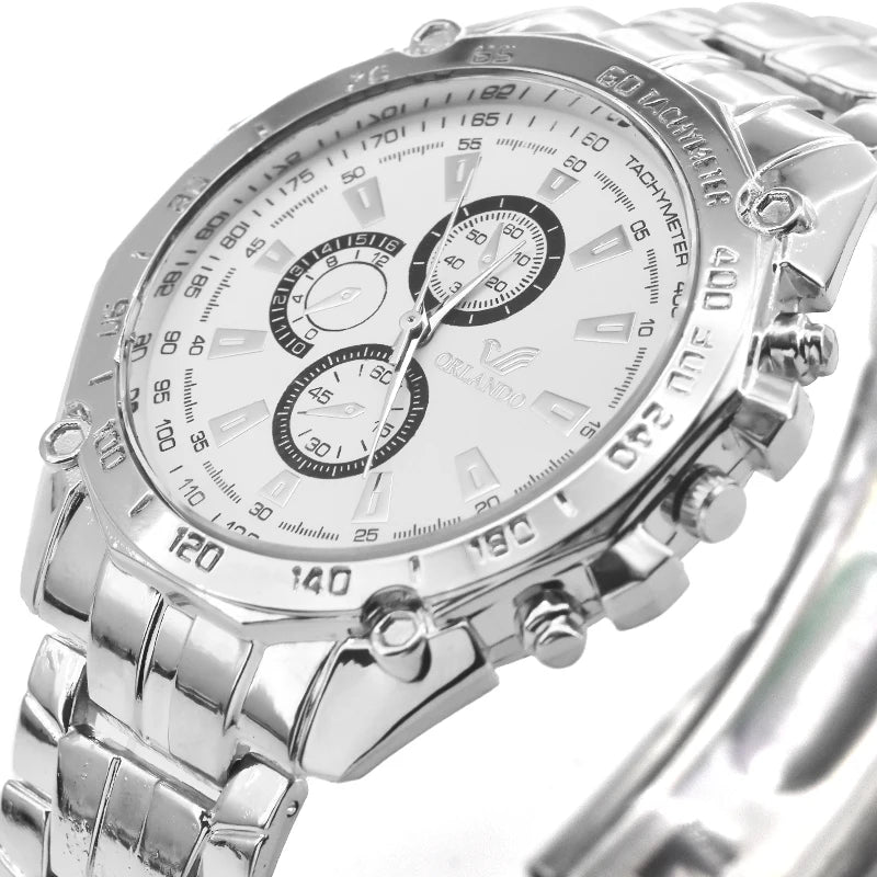 Fashion Stainless Steel Men's Watch Hodinky Top Brand Luxury Sports Clock Ceasuri Drop Shipping Relogio Masculino Large Dial