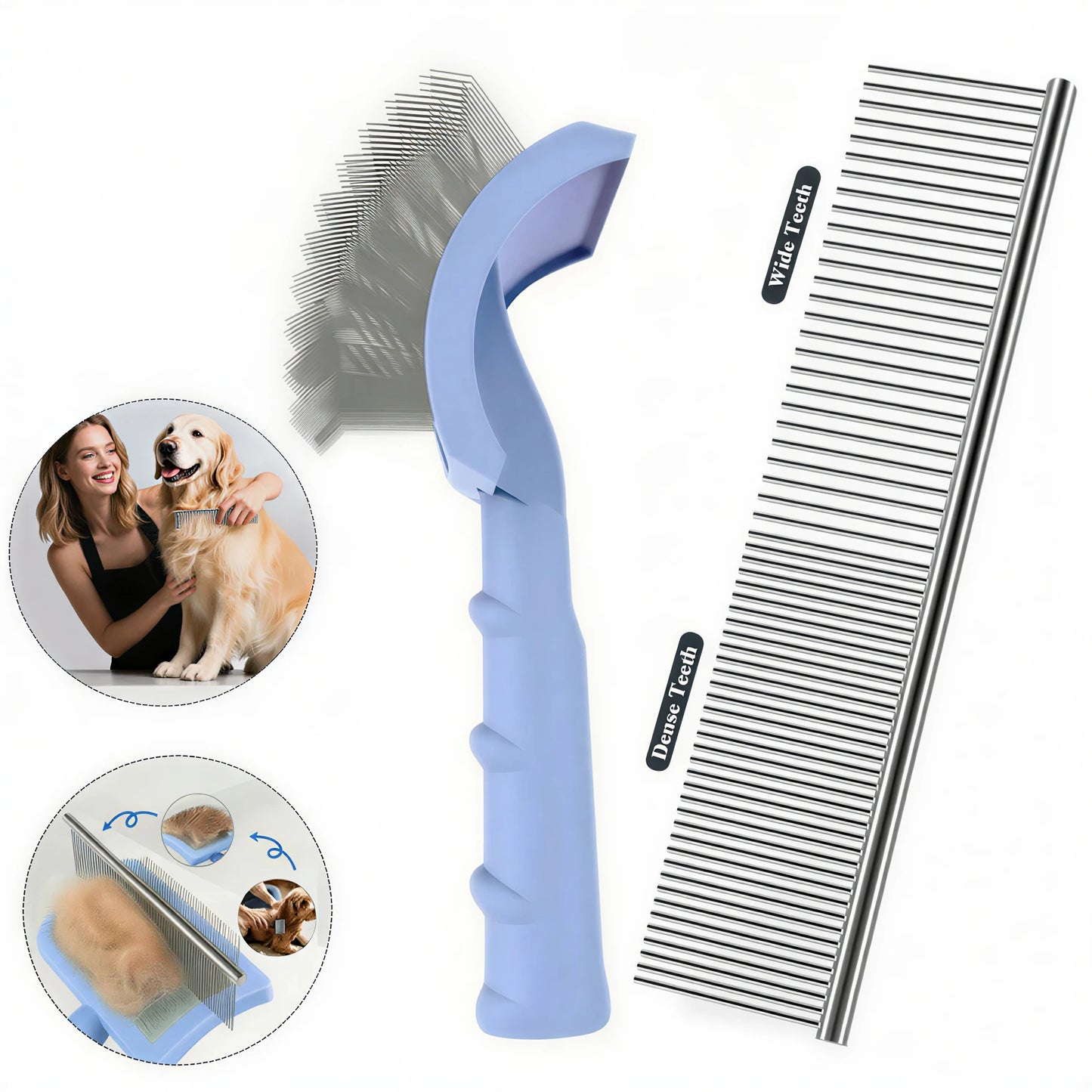 Dog Grooming Comb Shedding Hair Remove Needle Brush Slicker Massage Open Knot Comb Hair Tool Large Dog Pet Supplies Accessories