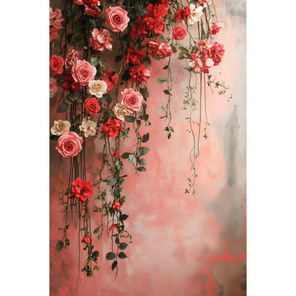 Spring Flower Wall Photography Background Abstract Floral Wedding Birthday PartyDecor Maternity Art Portrait Backdrop Photobooth