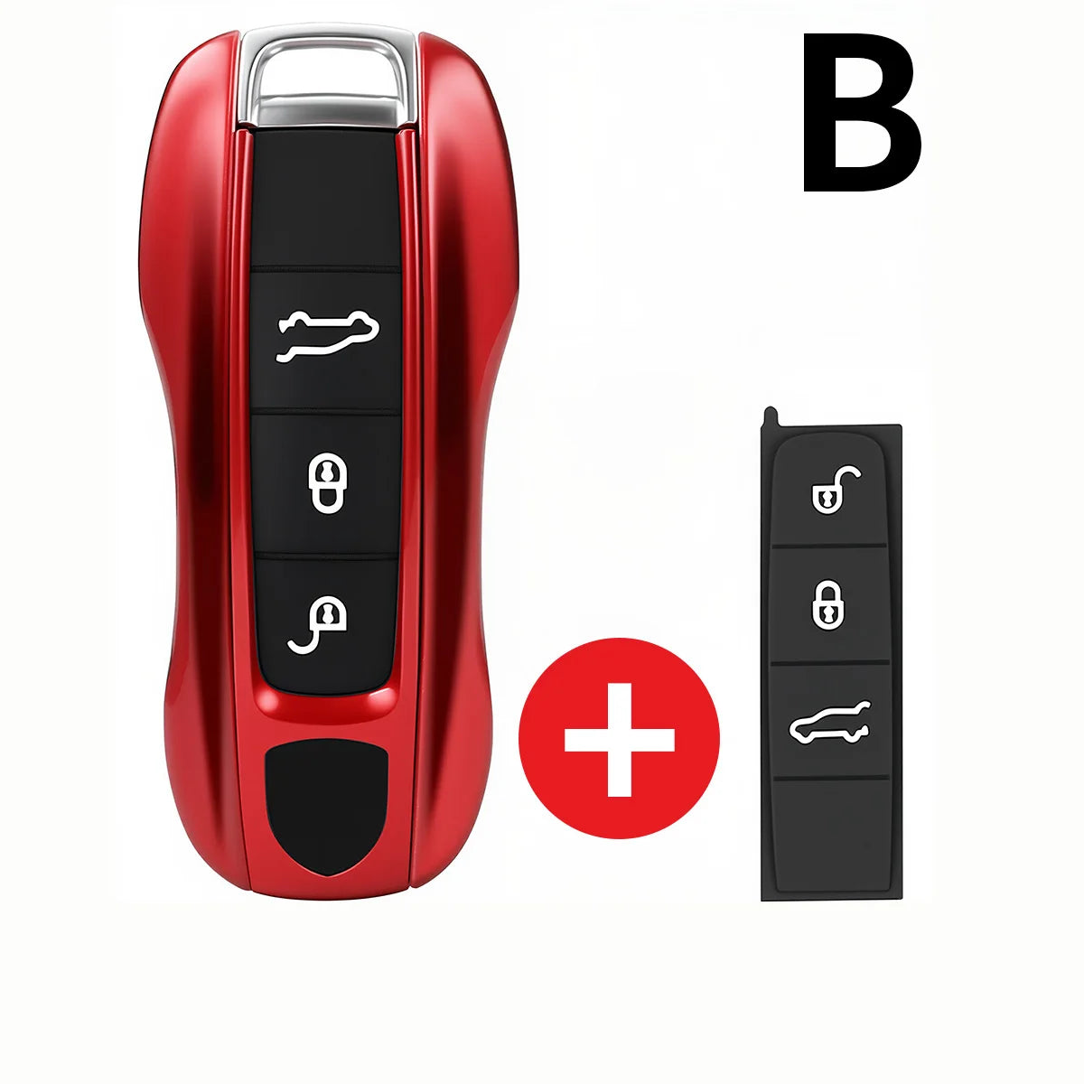 For Porsche Panamera Carrera Macan Boxster Cayman Cayenne Taycan 911 970 981 991 Car Smart Remote Key Case Fob Covers Set Shell