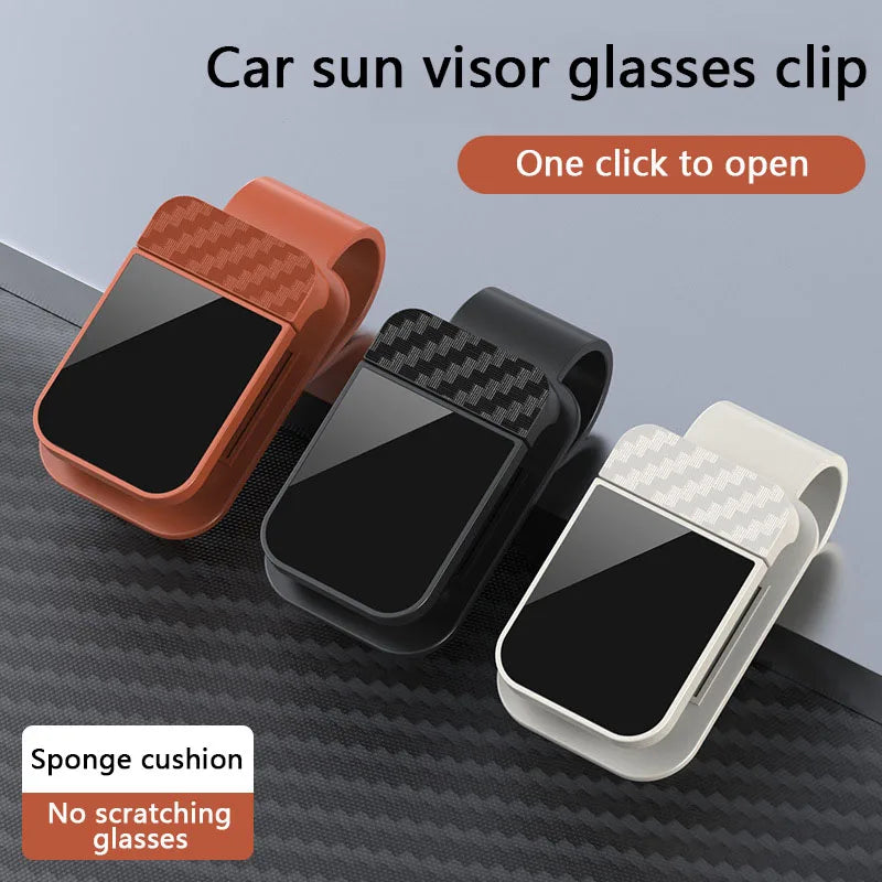 Car Sun Visor Sunglasses Clip Holder Stable Eyeglasses Hanger Card Ticket Organizer Interior Storage Clip Car Accessories