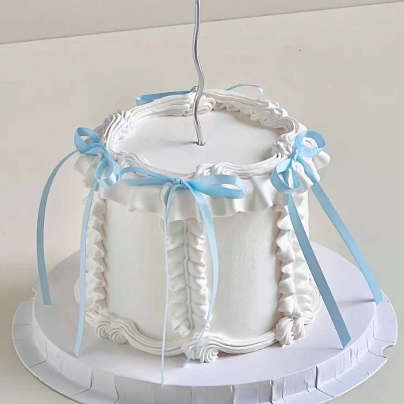 10-50PCS Bow Cake Topper Birthday Bowknot Ribbons Coquette Bow Party Decorations Bridal Cake Dessert Picks Baby Girl Boy