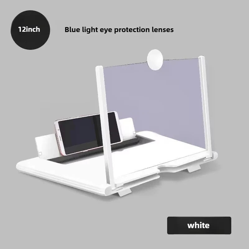 Phone Screen Magnifier 3D HD Tabletop Enlarger Cell Phone Magnifier For Video Watching Movie Night Home Travel Break 12/10 inch