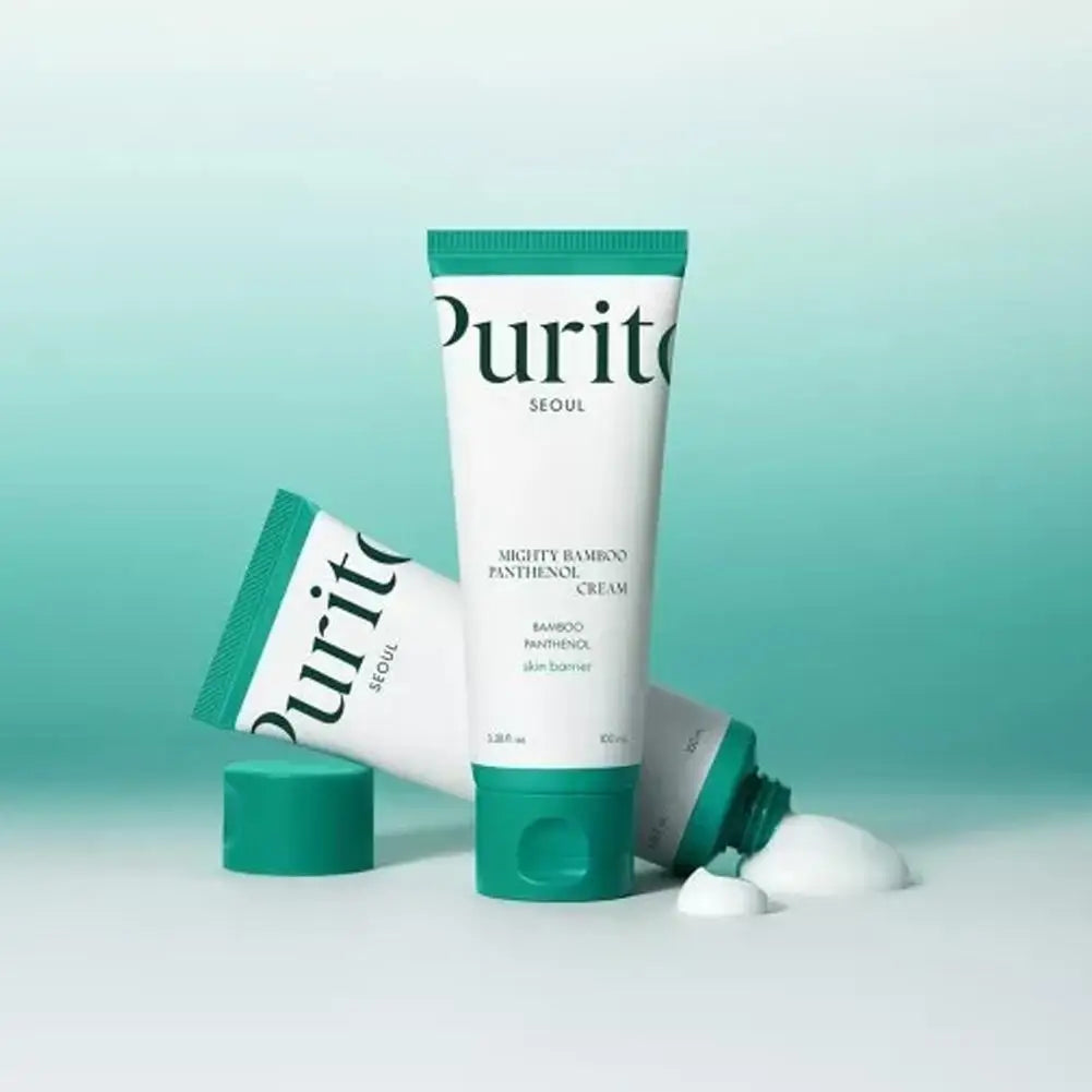 Korea Purito Mighty Bamboo Panthenol Cream 100ml Strengthen Skin Barrier Moisturizing Calming Face Care Cream for Sensitive Skin