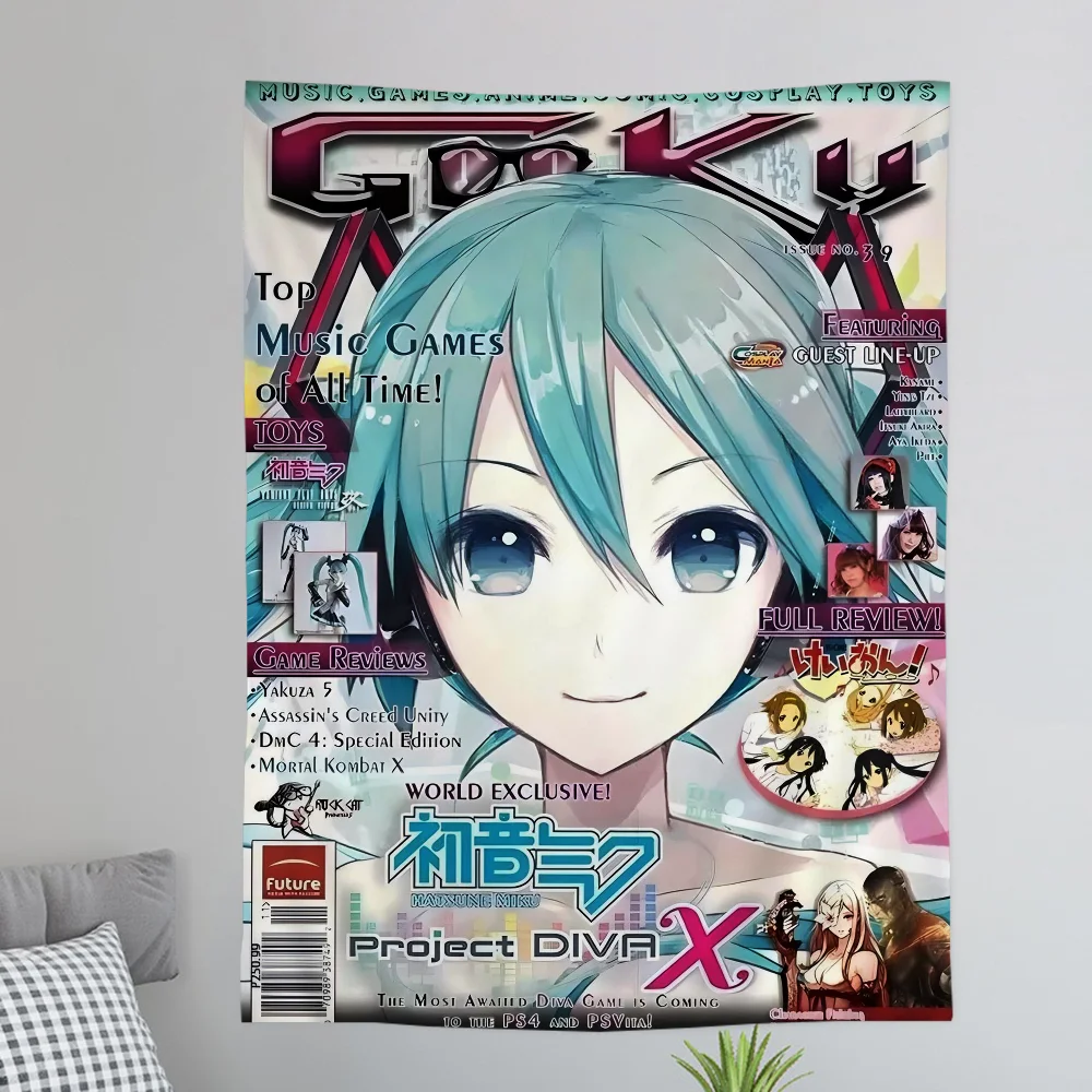 Anime H-Hatsunes M-MikU Colorful Tapestry Wall Hanging Bohemian Wall Tapestries Mandala Wall Hanging Sheets