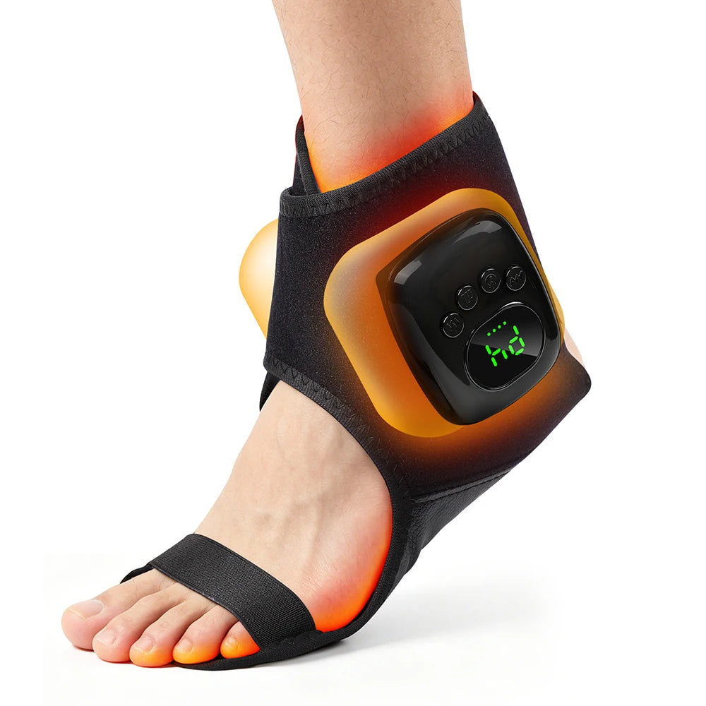Wireless Air Pressure Ankle/Wrist Massager,Electric Heating Ankle Massage,Airbag Compression,Ankle Joint Sole Muscle Relax Care