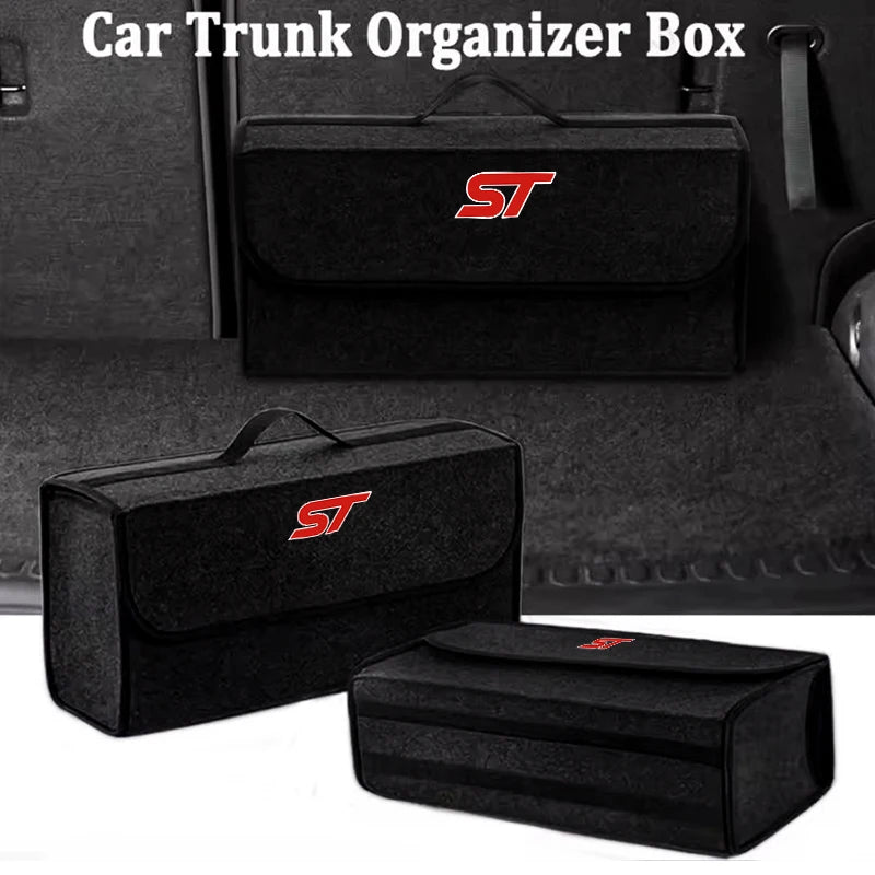 Car Trunk Storage Box Organizer Foldable Stowing Tidying Container Bag For Ford MK2 ST Racing Performance Explorer Focus